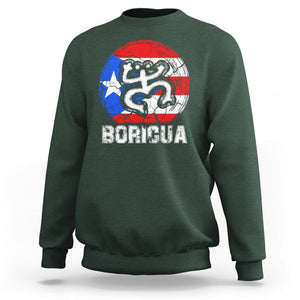 Puerto Rico Boricua Coqui Sweatshirt TS09 Dark Forest Green Print Your Wear