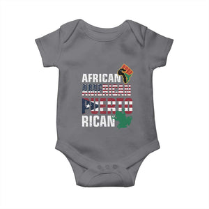 African American Puerto Rican Pride Baby Onesie TS09 Charcoal Print Your Wear