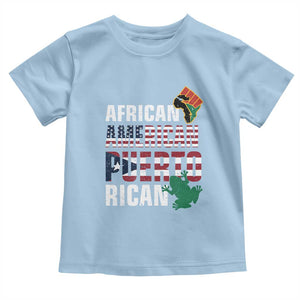African American Puerto Rican Pride Toddler T Shirt TS09 Light Blue Print Your Wear