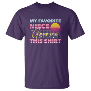 My Favorite Niece Gave Me This T Shirt Funny Aunts And Uncles Day TS09 Purple Print Your Wear