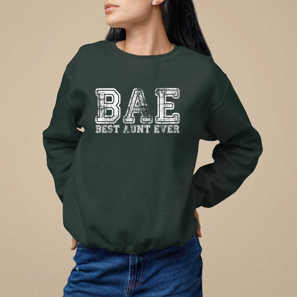 Best Aunt Ever Aunts Day Auntie Sweatshirt TS09 Dark Forest Green Print Your Wear