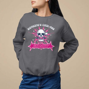 Auntie Club Sweatshirt Someone's Cool Ass Aunt Skeleton Y2K TS09 Charcoal Print Your Wear