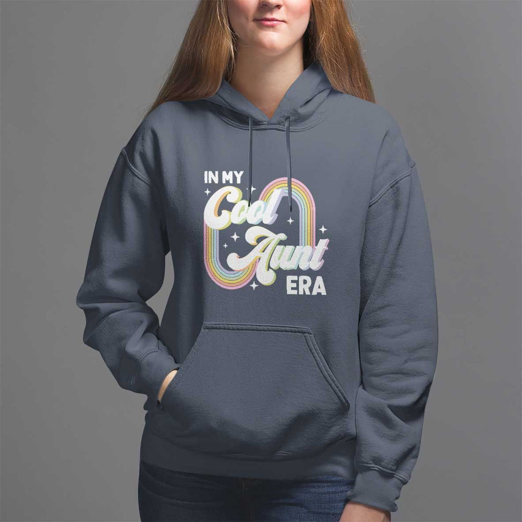In My Cool Aunt Era Rainbow Groovy Hoodie TS09 Navy Print Your Wear