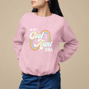 In My Cool Aunt Era Rainbow Groovy Sweatshirt TS09 Light Pink Print Your Wear
