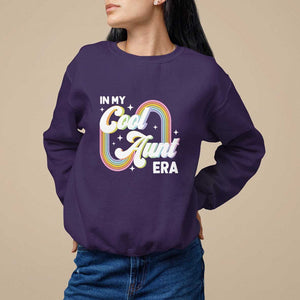 In My Cool Aunt Era Rainbow Groovy Sweatshirt TS09 Purple Print Your Wear