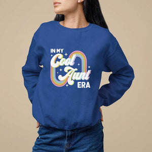 In My Cool Aunt Era Rainbow Groovy Sweatshirt TS09 Royal Blue Print Your Wear
