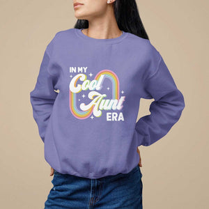 In My Cool Aunt Era Rainbow Groovy Sweatshirt TS09 Violet Print Your Wear