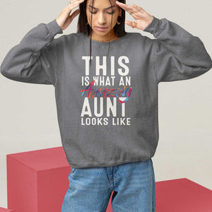 Funny Auntie Sweatshirt This is What an Amazing Aunt Looks Like TS09 Charcoal Print Your Wear