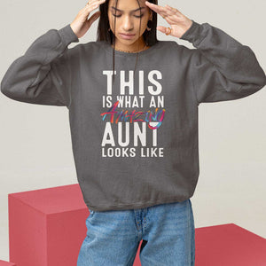 Funny Auntie Sweatshirt This is What an Amazing Aunt Looks Like TS09 Dark Chocolate Print Your Wear