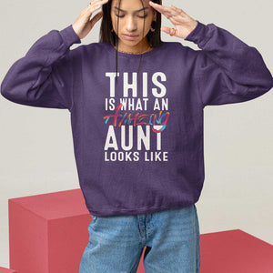 Funny Auntie Sweatshirt This is What an Amazing Aunt Looks Like TS09 Purple Print Your Wear