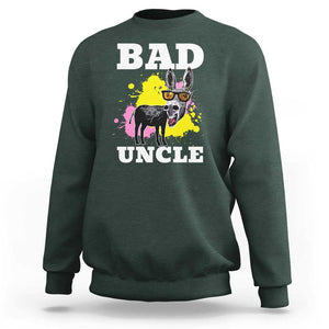 Funny BADASS Uncle Pun Sweatshirt TS09 Dark Forest Green Print Your Wear