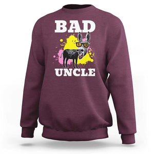 Funny BADASS Uncle Pun Sweatshirt TS09 Maroon Print Your Wear