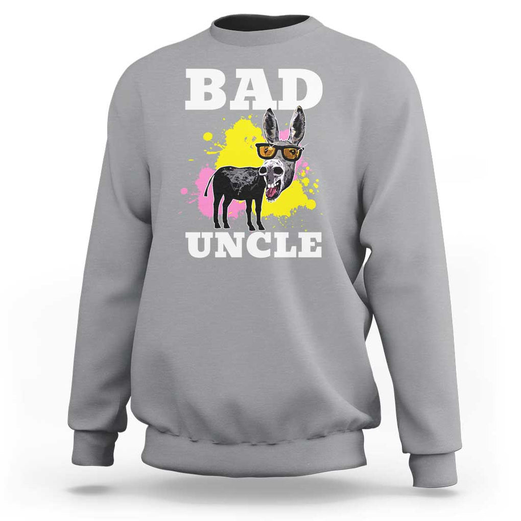 Funny BADASS Uncle Pun Sweatshirt TS09 Sport Gray Print Your Wear