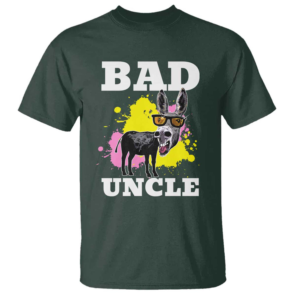 Funny BADASS Uncle Pun T Shirt TS09 Dark Forest Green Print Your Wear