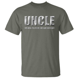 Uncle T Shirt The Man The Myth The Bad Influence TS09 Military Green Print Your Wear