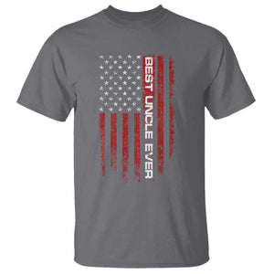 Best Uncle Ever US Flag Uncle's Day T Shirt TS09 Charcoal Print Your Wear