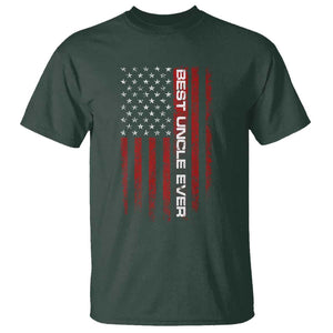 Best Uncle Ever US Flag Uncle's Day T Shirt TS09 Dark Forest Green Print Your Wear