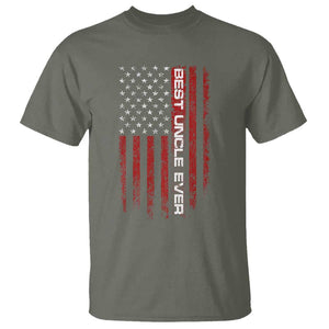 Best Uncle Ever US Flag Uncle's Day T Shirt TS09 Military Green Print Your Wear