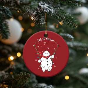 Let It Snow Cute Snowman Xmas Christmas Ornament TS09 Print Your Wear