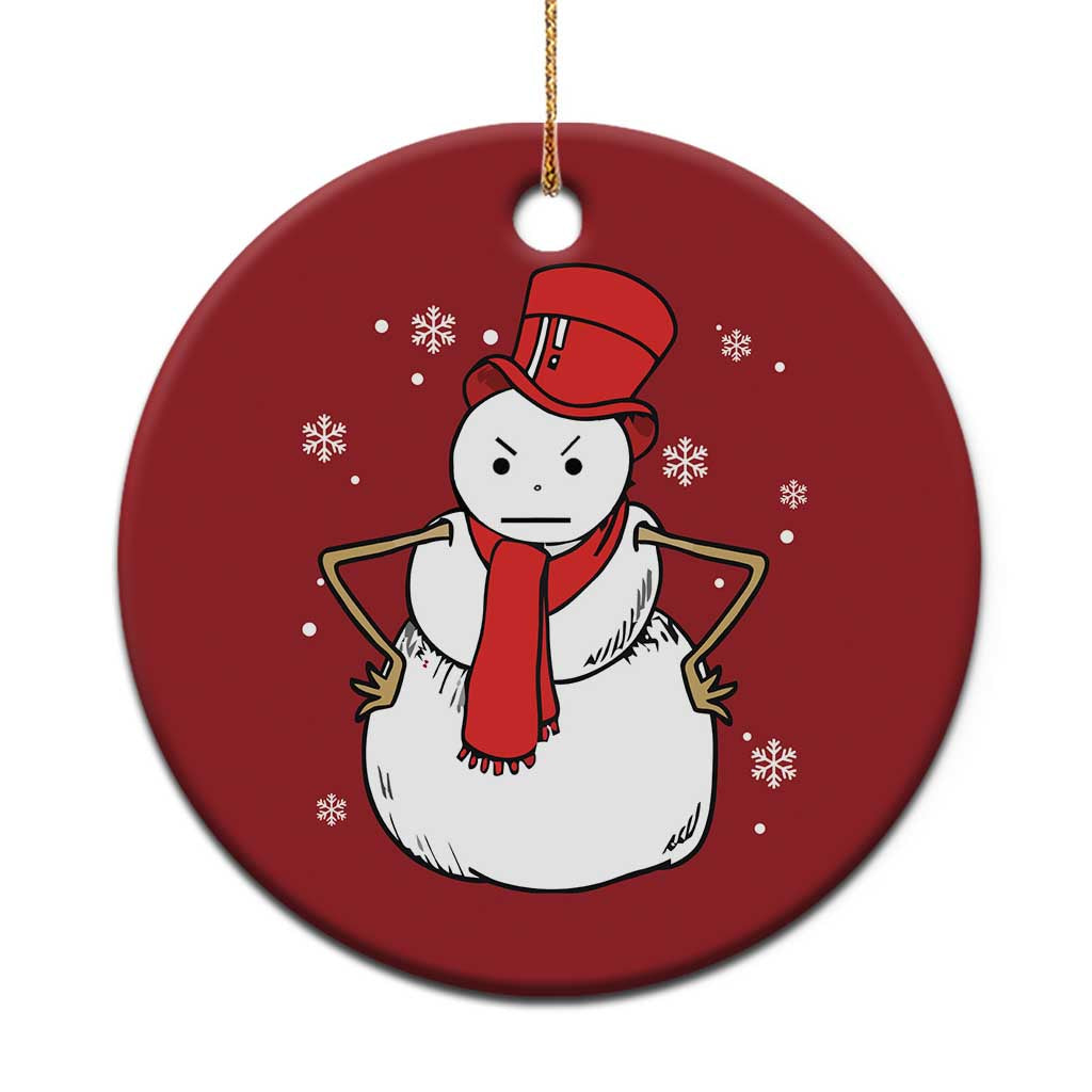 Angry Snowman Funny Xmas Christmas Ornament TS09 Print Your Wear