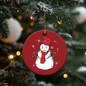 Angry Snowman Funny Xmas Christmas Ornament TS09 Print Your Wear