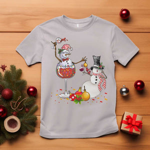 Christmas T Shirt Snowman Cheer Wine Beer Funny Xmas Drinking Party TS09 Ice Gray Print Your Wear