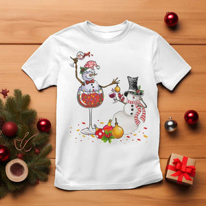 Christmas T Shirt Snowman Cheer Wine Beer Funny Xmas Drinking Party TS09 White Print Your Wear