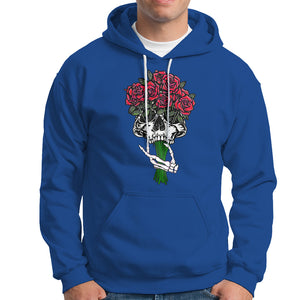 Skeleton Hand Red Rose Flowers Skull Hoodie TS09 Royal Blue Printyourwear