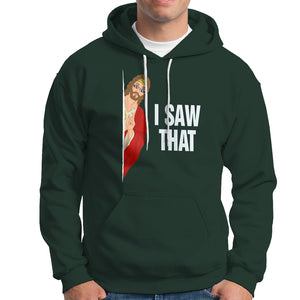 Funny Jesus Meme I Saw That Christian Hoodie TS09 Dark Forest Green Printyourwear