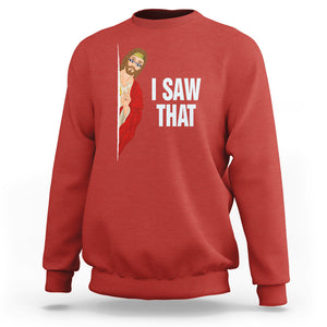 Funny Jesus Meme I Saw That Christian Sweatshirt TS09 Red Printyourwear