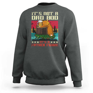 Bear Beer Lover Sweatshirt Beear It's Not A Dad Bod It's Father Figure TS09 Dark Heather Print Your Wear