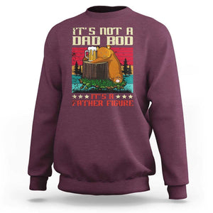 Bear Beer Lover Sweatshirt Beear It's Not A Dad Bod It's Father Figure TS09 Maroon Print Your Wear