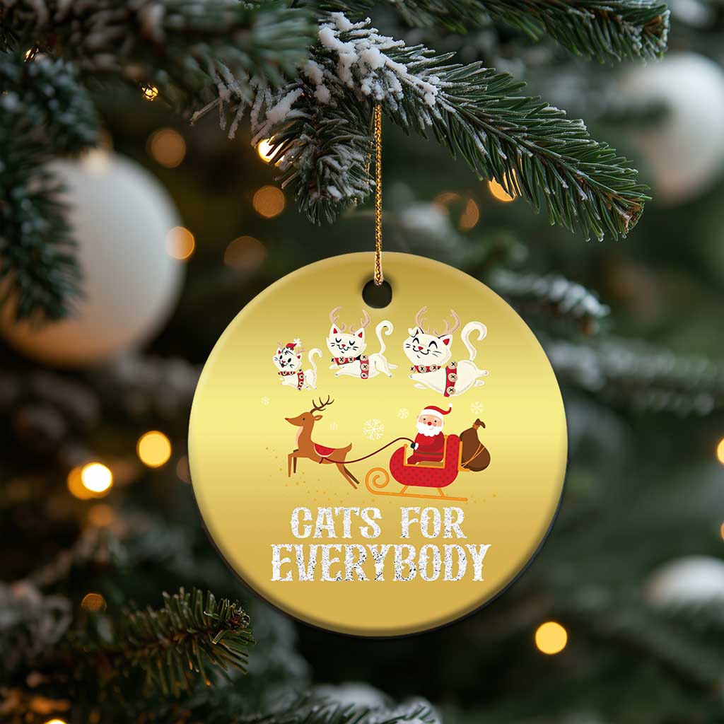 Xmas Cat Christmas Ornament Cats For Everybody Santa Reindeer TS09 Print Your Wear