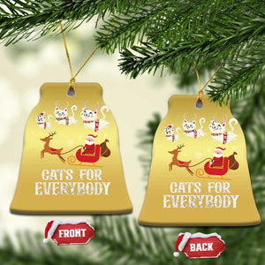 Xmas Cat Christmas Ornament Cats For Everybody Santa Reindeer TS09 Bell Flake Gold Print Your Wear