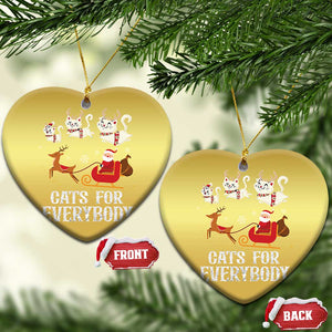 Xmas Cat Christmas Ornament Cats For Everybody Santa Reindeer TS09 Heart Gold Print Your Wear