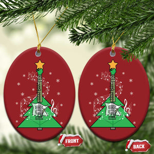 Rockin' Christmas Tree For Guitarist Music Lover Christmas Ornament TS09 Oval Red Print Your Wear