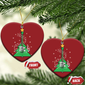 Rockin' Christmas Tree For Guitarist Music Lover Christmas Ornament TS09 Heart Red Print Your Wear