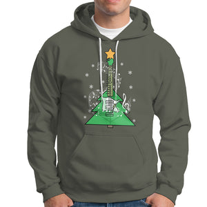 Rockin' Christmas Tree For Guitarist Music Lover Hoodie TS09 Military Green Printyourwear