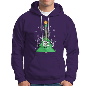 Rockin' Christmas Tree For Guitarist Music Lover Hoodie TS09 Purple Printyourwear