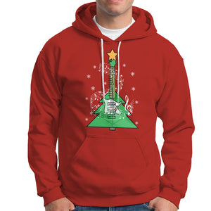 Rockin' Christmas Tree For Guitarist Music Lover Hoodie TS09 Red Printyourwear