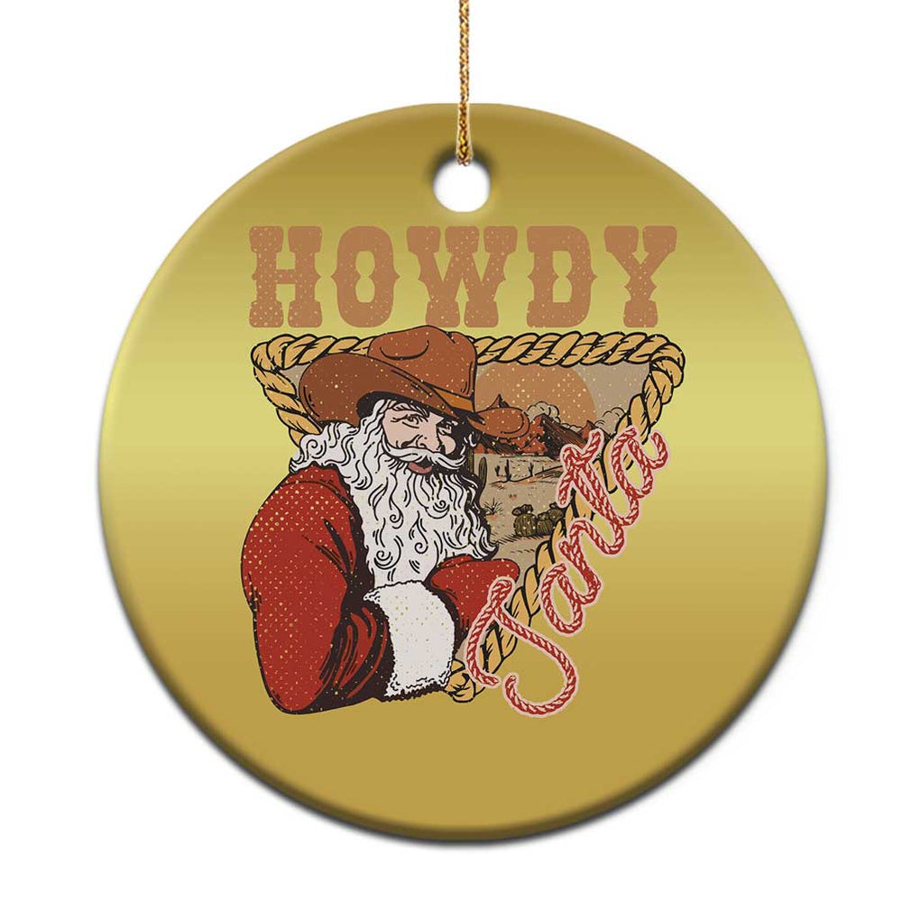 Xmas Cowboy Santa Christmas Ornament Howdy Santa Vintage Western TS09 Print Your Wear