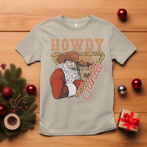 Howdy Santa Cowboy Vintage Western Christmas T Shirt TS09 Sand Printyourwear