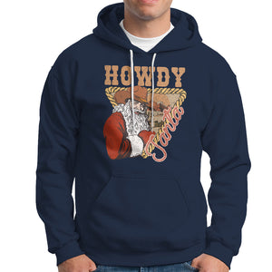 Howdy Santa Cowboy Vintage Western Christmas Hoodie TS09 Navy Printyourwear