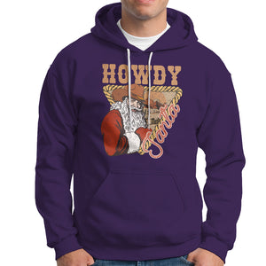 Howdy Santa Cowboy Vintage Western Christmas Hoodie TS09 Purple Printyourwear