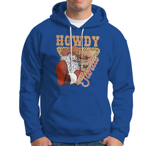 Howdy Santa Cowboy Vintage Western Christmas Hoodie TS09 Royal Blue Printyourwear