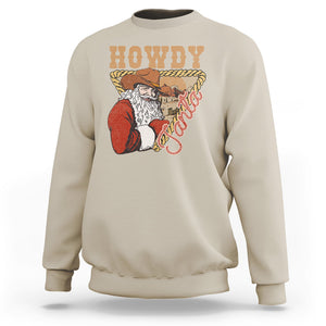 Howdy Santa Cowboy Vintage Western Christmas Sweatshirt TS09 Sand Printyourwear