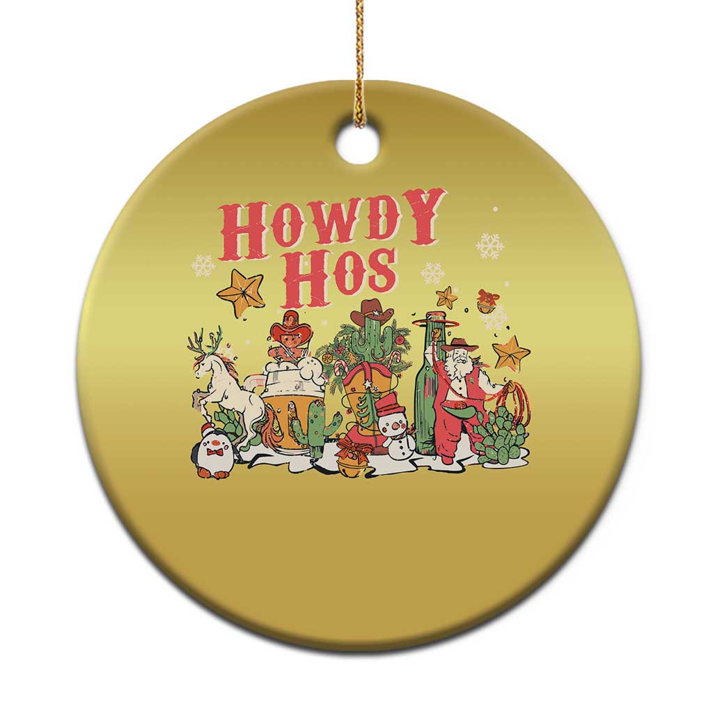 Howdy Hos Cowboy Vintage Western Xmas Christmas Ornament TS09 Print Your Wear