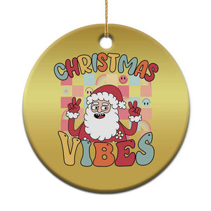 Vintage Groovy Santa Christmas Vibe Christmas Ornament TS09 Print Your Wear