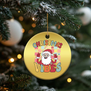 Vintage Groovy Santa Christmas Vibe Christmas Ornament TS09 Print Your Wear