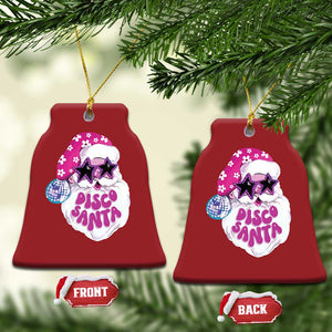 Funny Pink Disco Santa Retro Groovy Christmas Ornament TS09 Bell Flake Red Print Your Wear